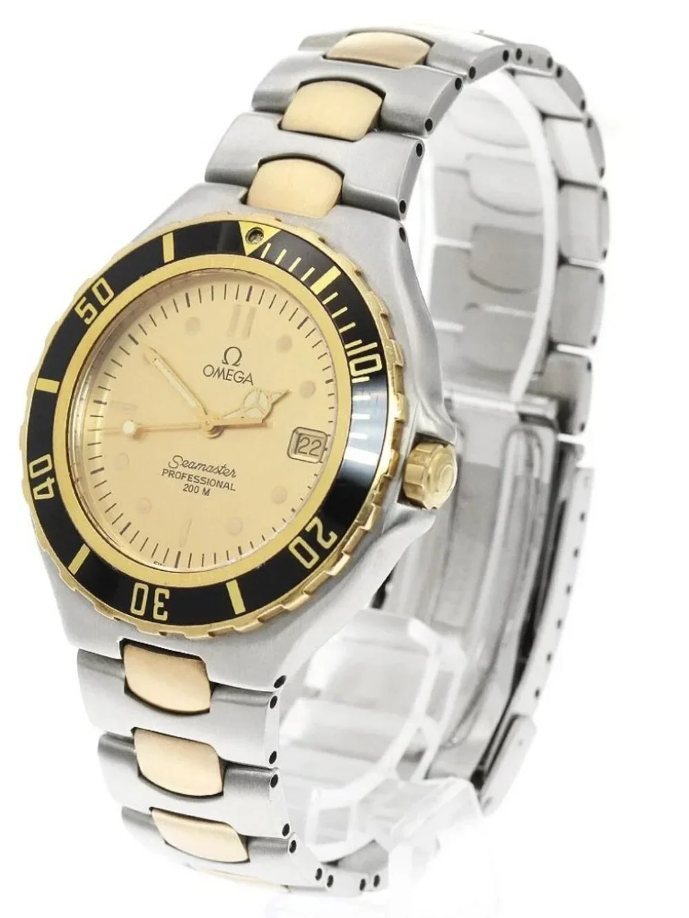 OMEGA Seamaster 200 YG2 tone Gold Dial Quartz Men's Watch_966178